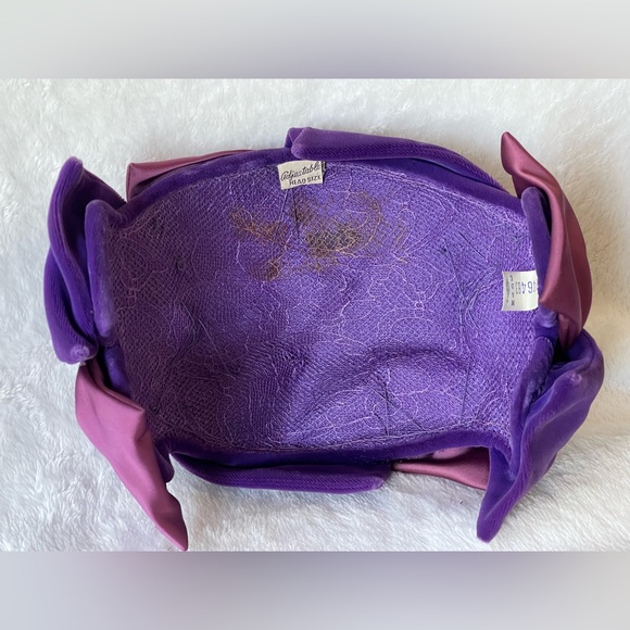 Vintage pink purple fascinator adjustable headband 1950’s rockabilly - Picture 6 of 9